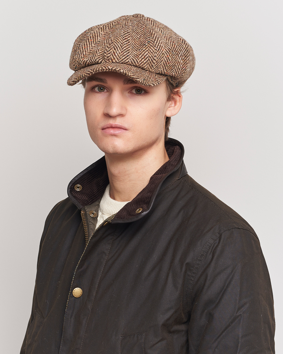 Herre |  | Wigéns | Newsboy Retro Donegal Wool Light Brown