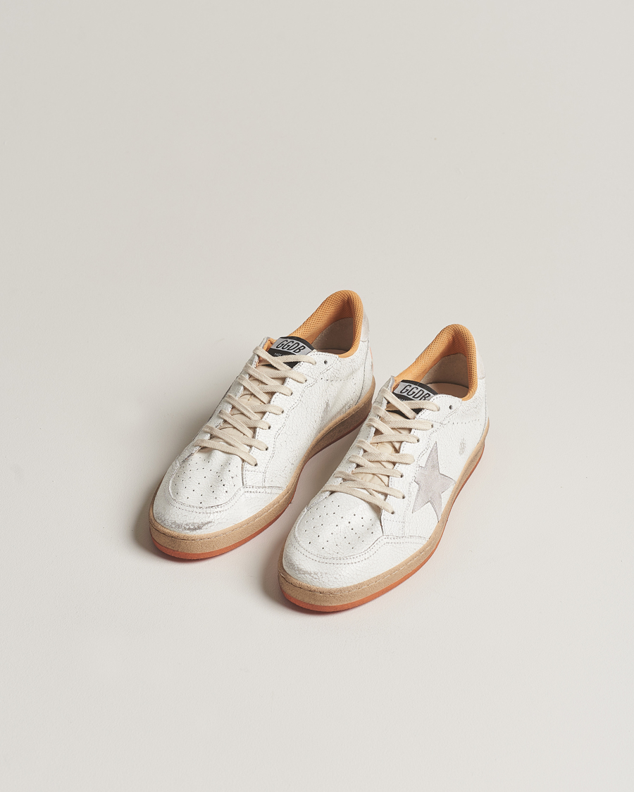 Herre | Sko | Golden Goose | Deluxe Brand Ball Star Sneakers White/Orange