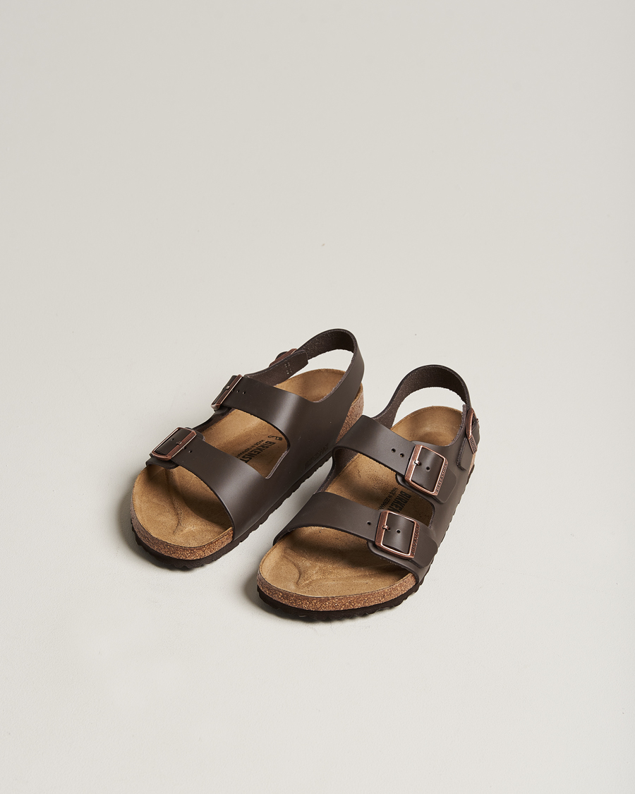 Herre | Sandaler og tøfler | BIRKENSTOCK | Milano Classic Footbed Dark Brown Leather