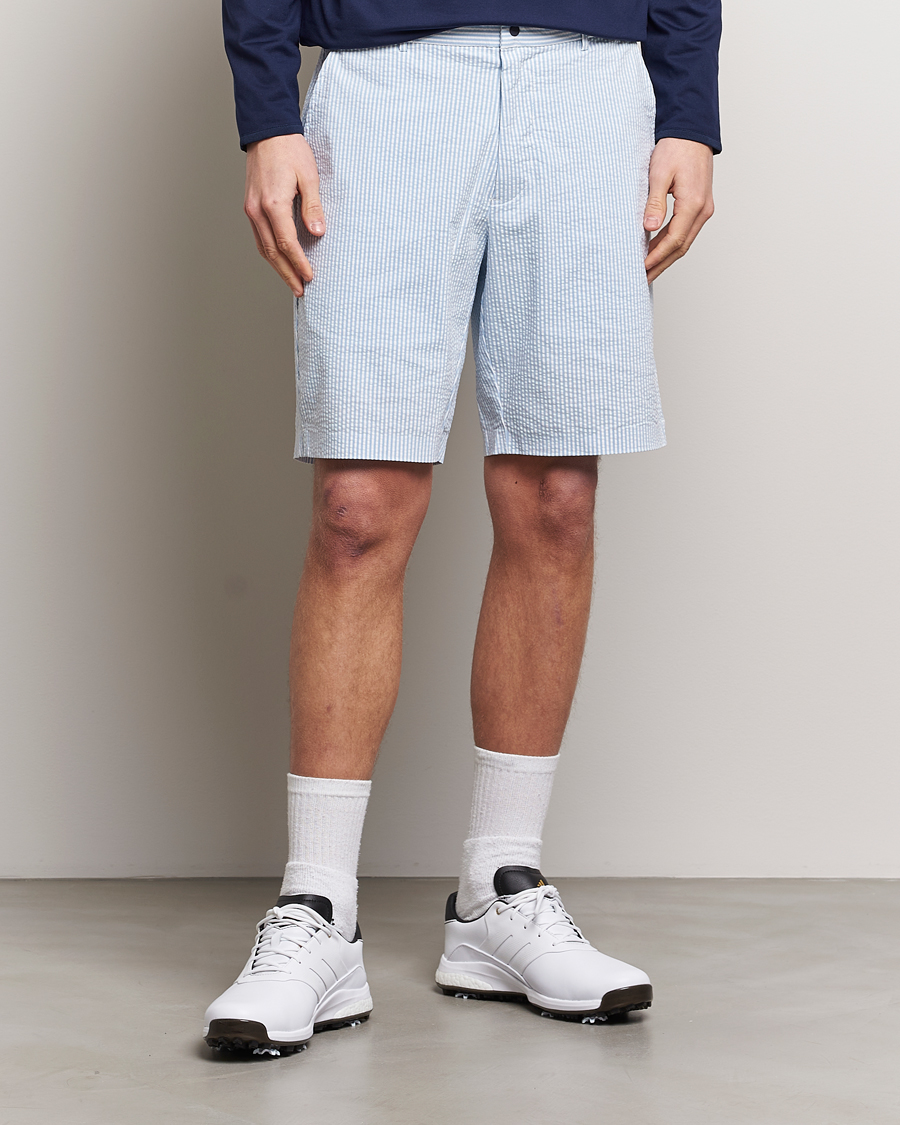 Herre | Chinosshorts | RLX Ralph Lauren | Seersucker Golf Shorts Blue/White