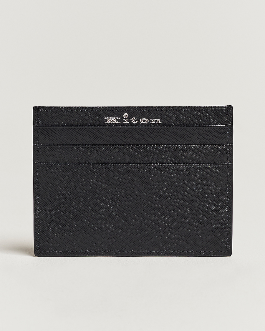 Herre | Kortholdere | Kiton | Saffiano Leather Cardholder Black