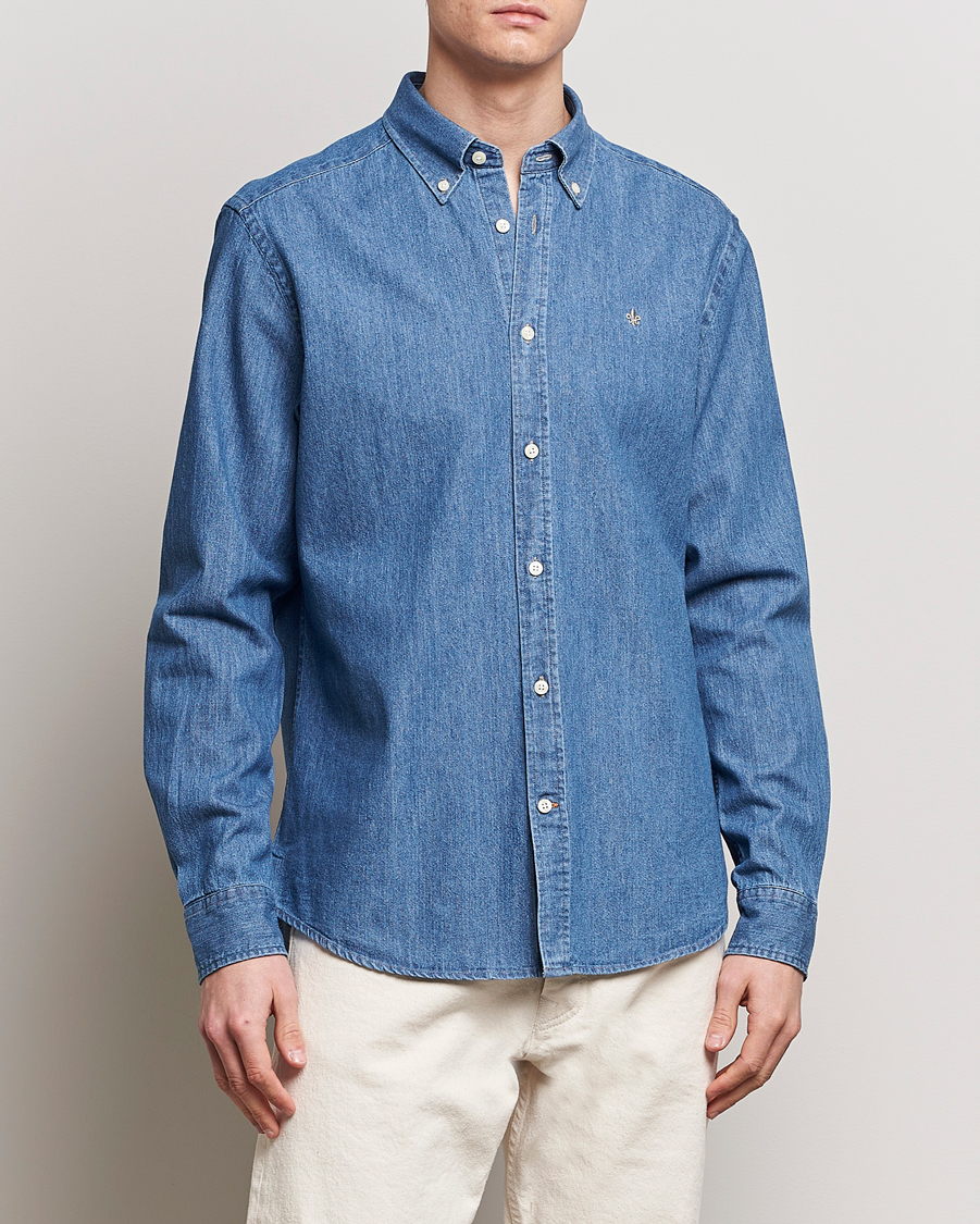 Herre | Jeansskjorter | Morris | Classic Fit Denim Shirt Blue