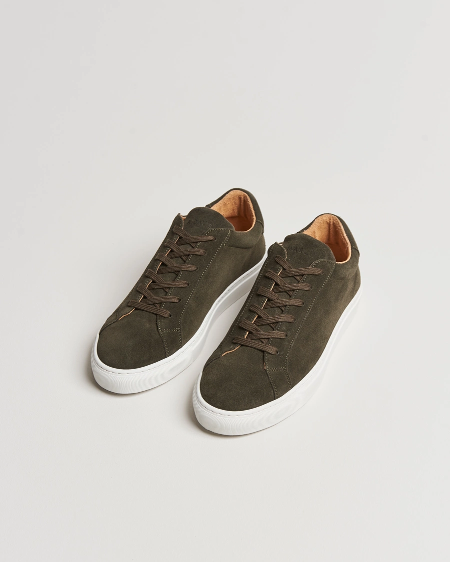 Herre | Sneakers | A Day\'s March | Suede Marching Sneaker Dark Olive
