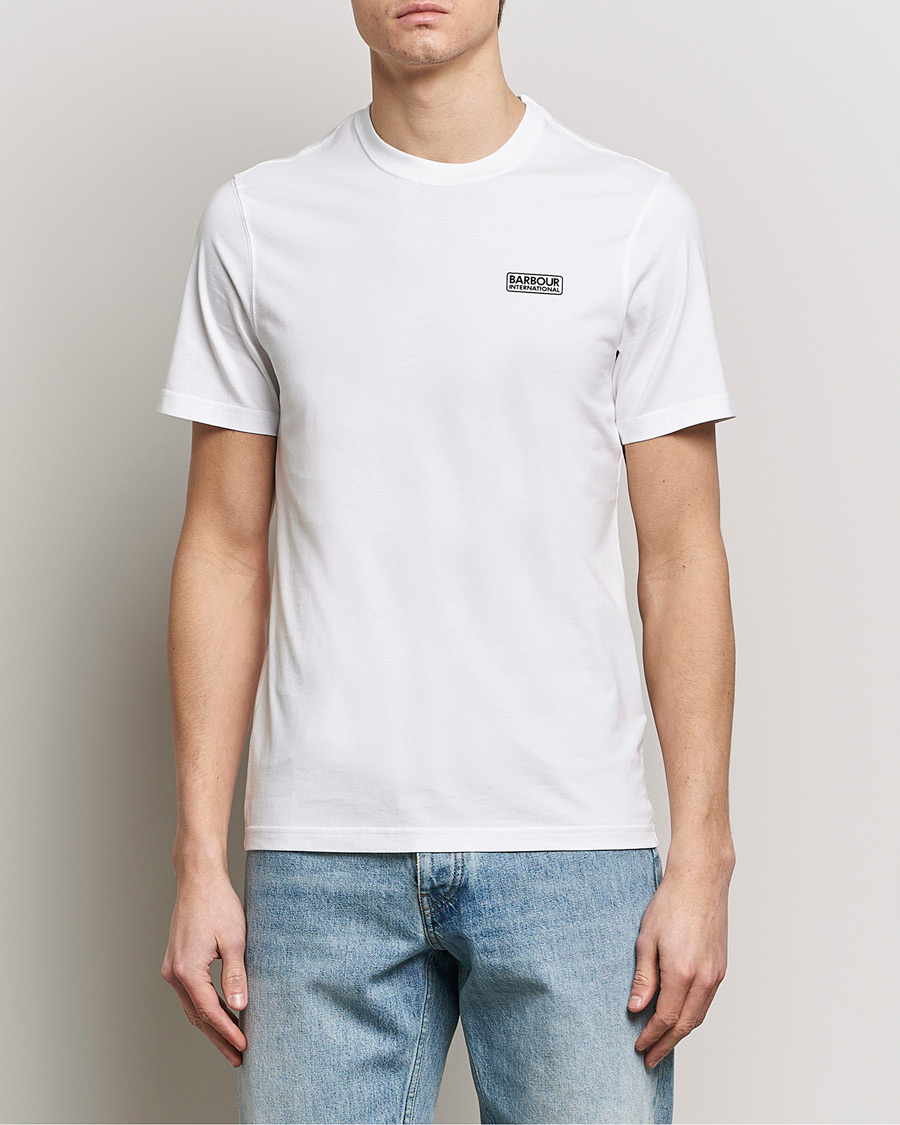 Herre | Klær | Barbour International | Small Logo T-Shirt White/Black