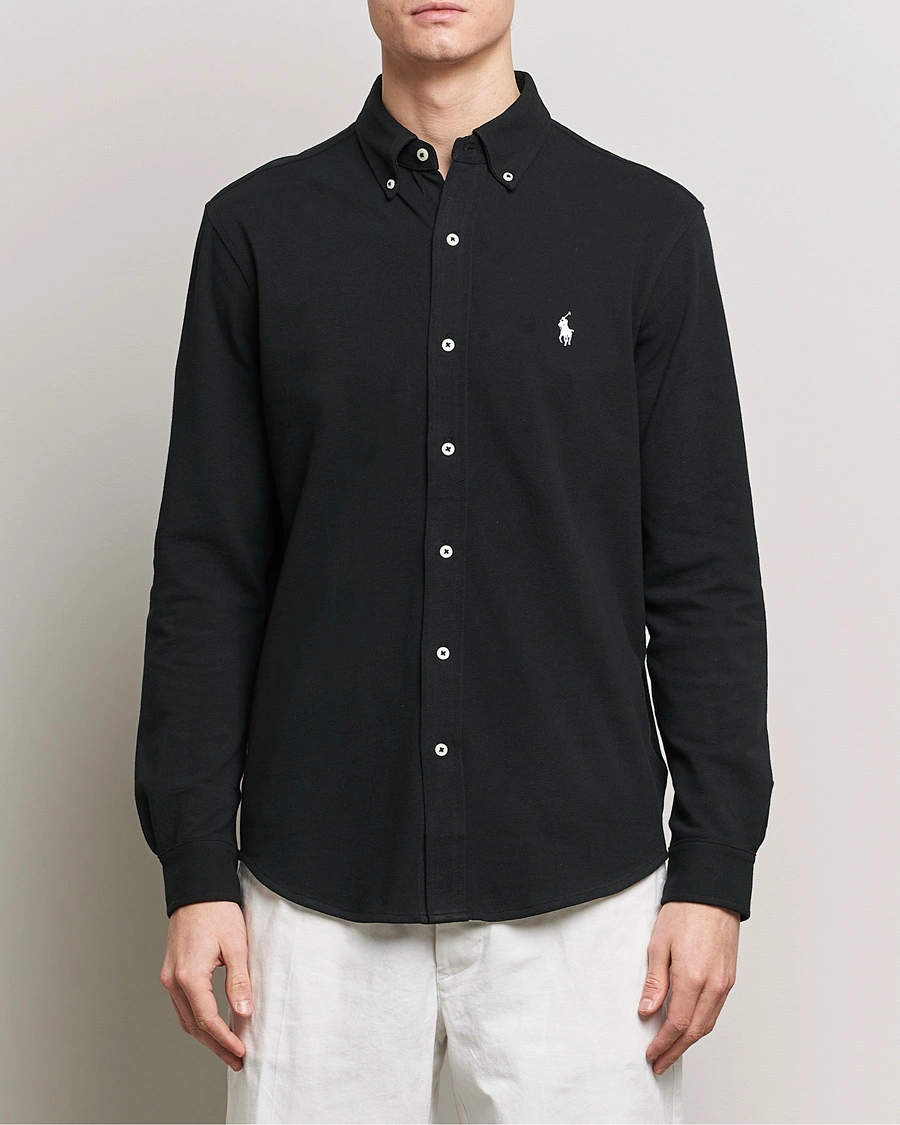 Herre | Pikéskjorter | Polo Ralph Lauren | Featherweight Mesh Shirt Black