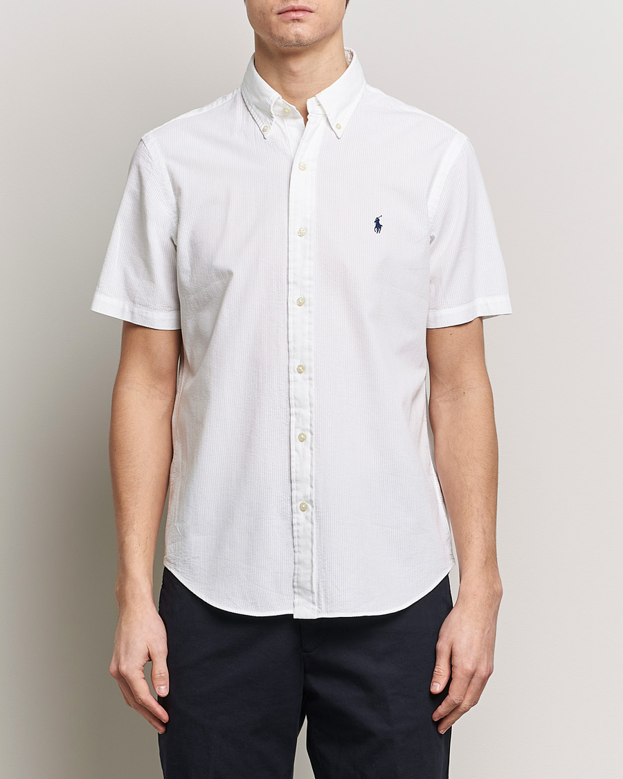Herre | World of Ralph Lauren | Polo Ralph Lauren | Seersucker Short Sleeve Shirt White