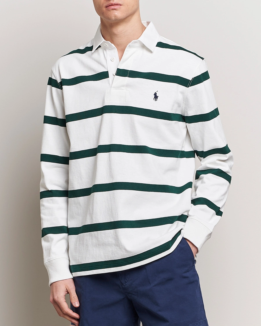 Herre | Nytt i butikken | Polo Ralph Lauren | Wimbledon Rugby Sweater White/Moss Agate