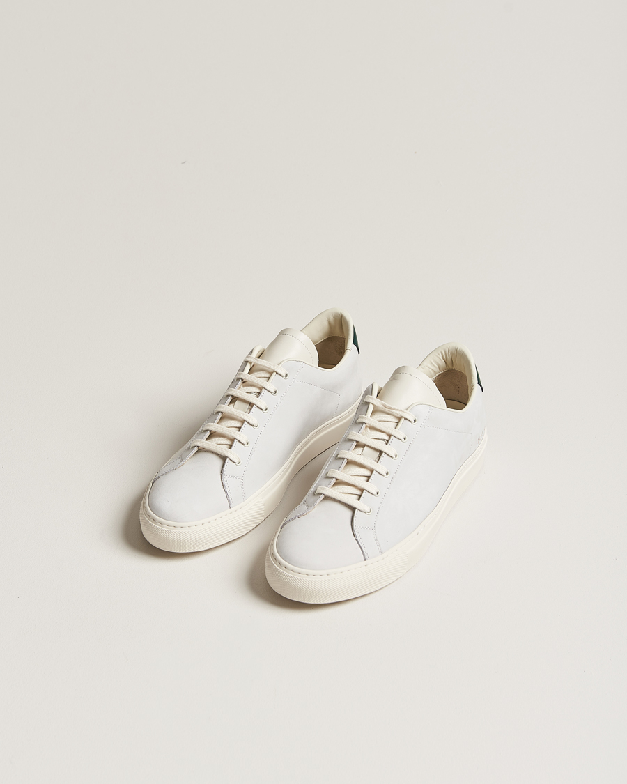 Herre | Sko | Common Projects | Retro Pebbled Nappa Leather Sneaker White/Green