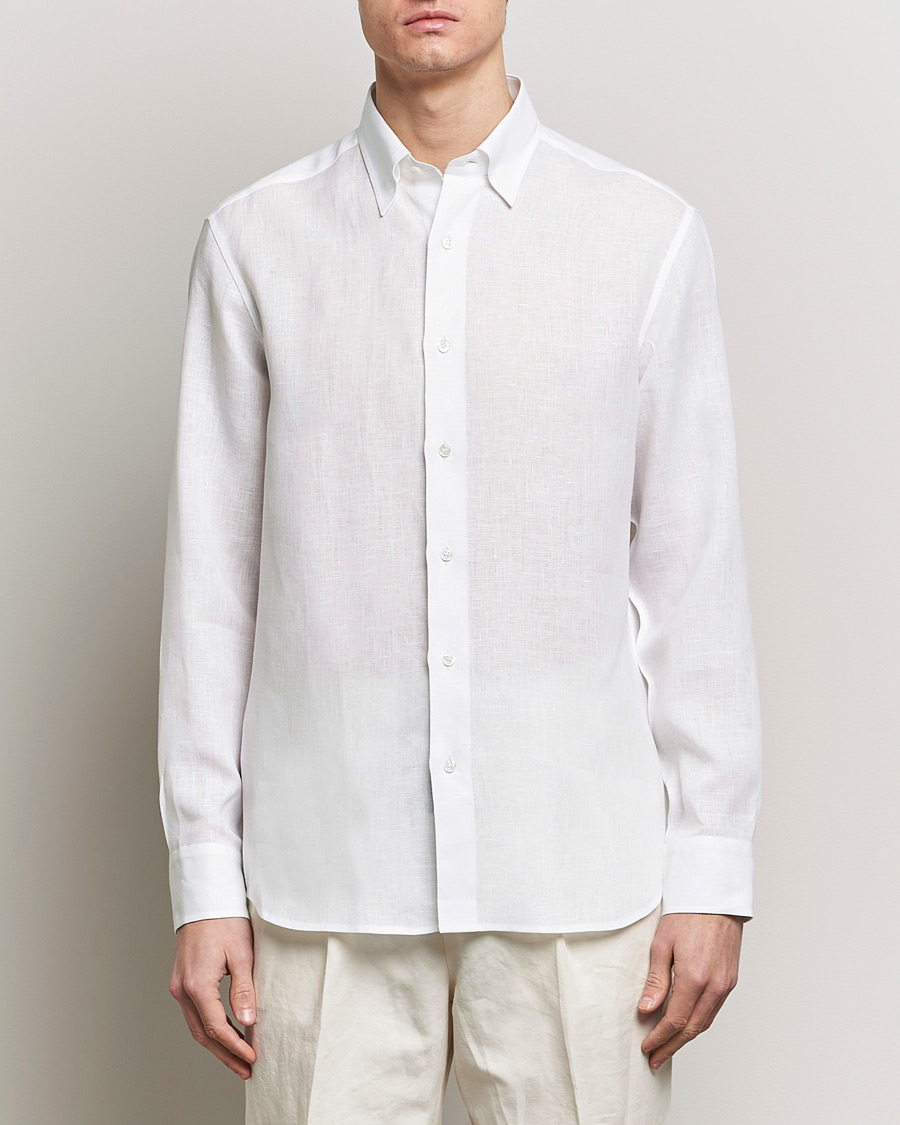 Herre | Klær | Brioni | Linen Sport Shirt White