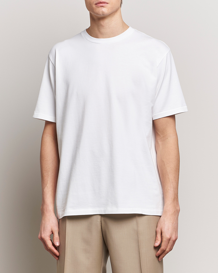 Herre | Hvite t-shirts | Auralee | Luster Plating T-Shirt White