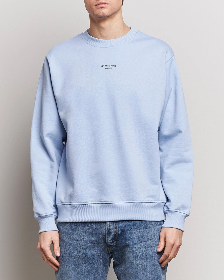 Herre | Sweatshirts | Drôle de Monsieur | Classic NFPM Sweatshirt Light Blue