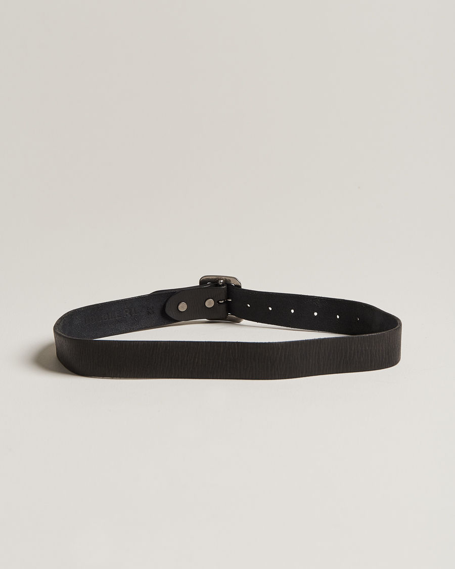Herre | American Heritage | RRL | Tumbled Leather Belt Vintage Black