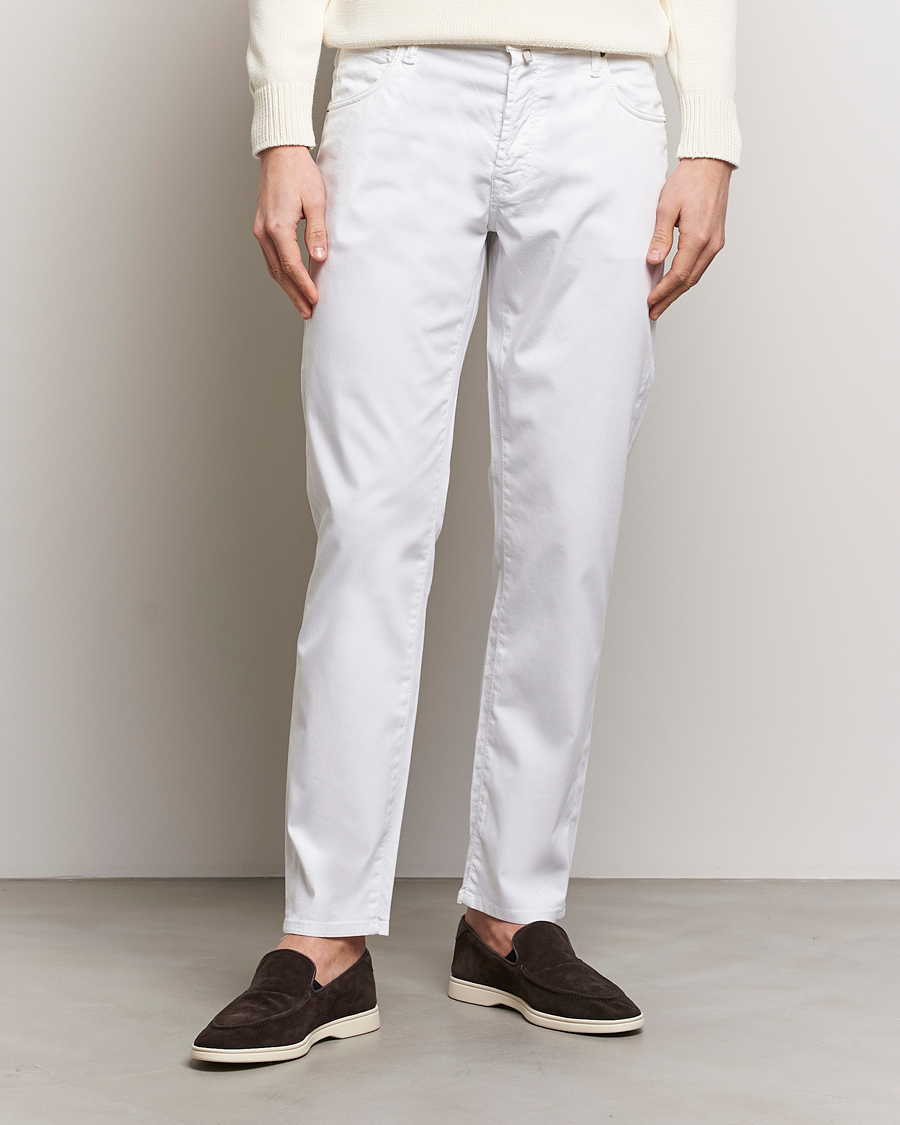 Herre | 5-lommersbukser | Incotex | 5-Pocket Cotton/Stretch Pants White