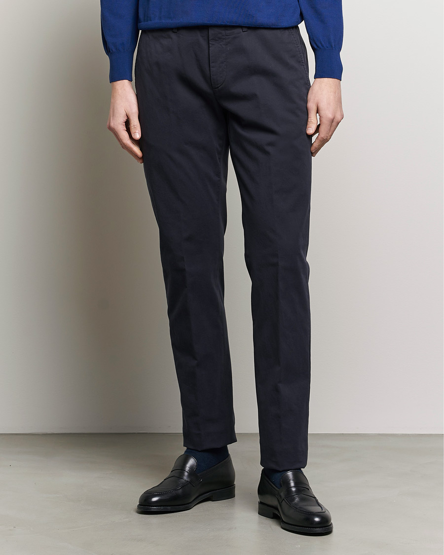 Herre | Avdelinger | Canali | Cotton Stretch Chinos Navy