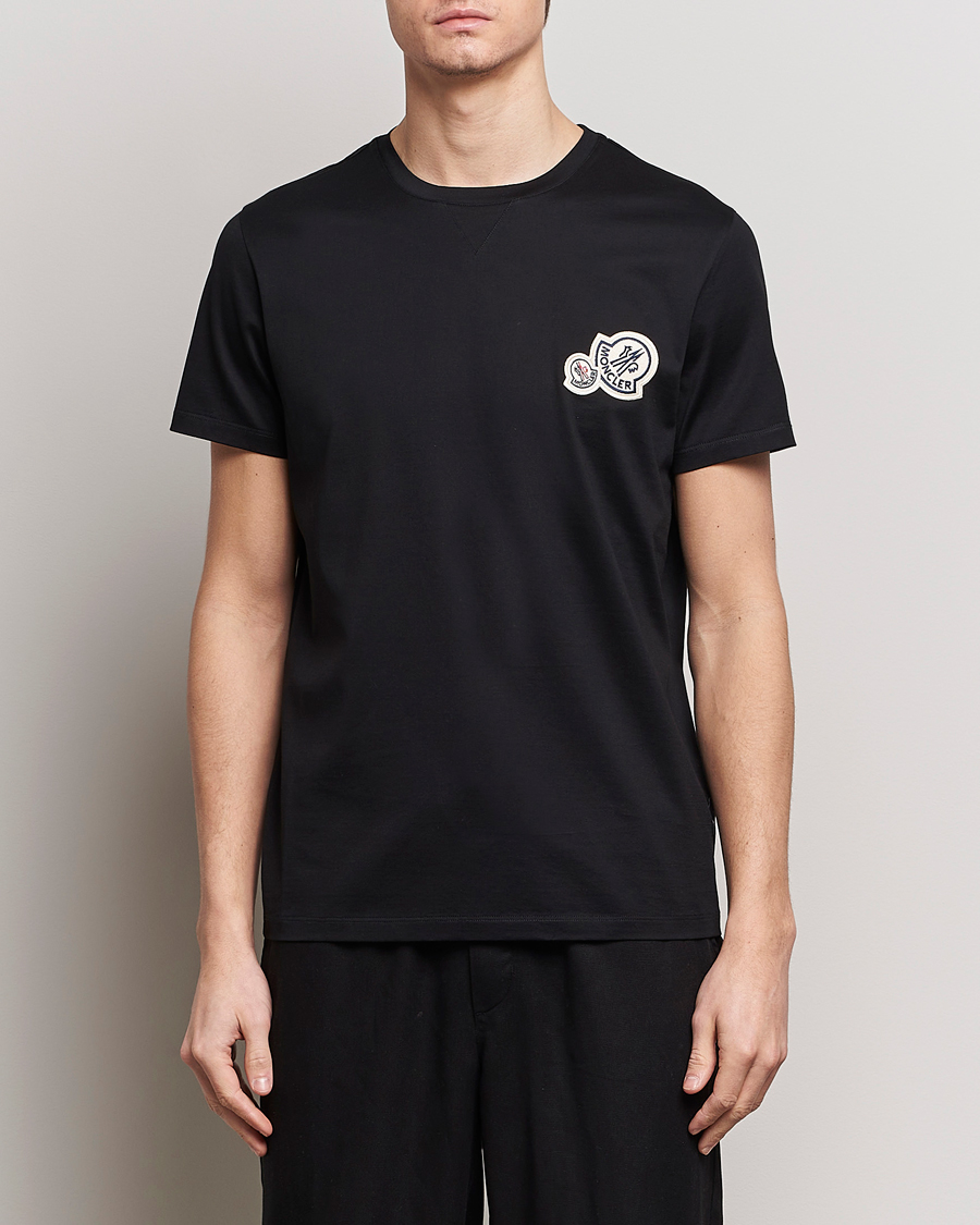 Herre | Svarte t-skjorter | Moncler | Double Logo T-Shirt Black