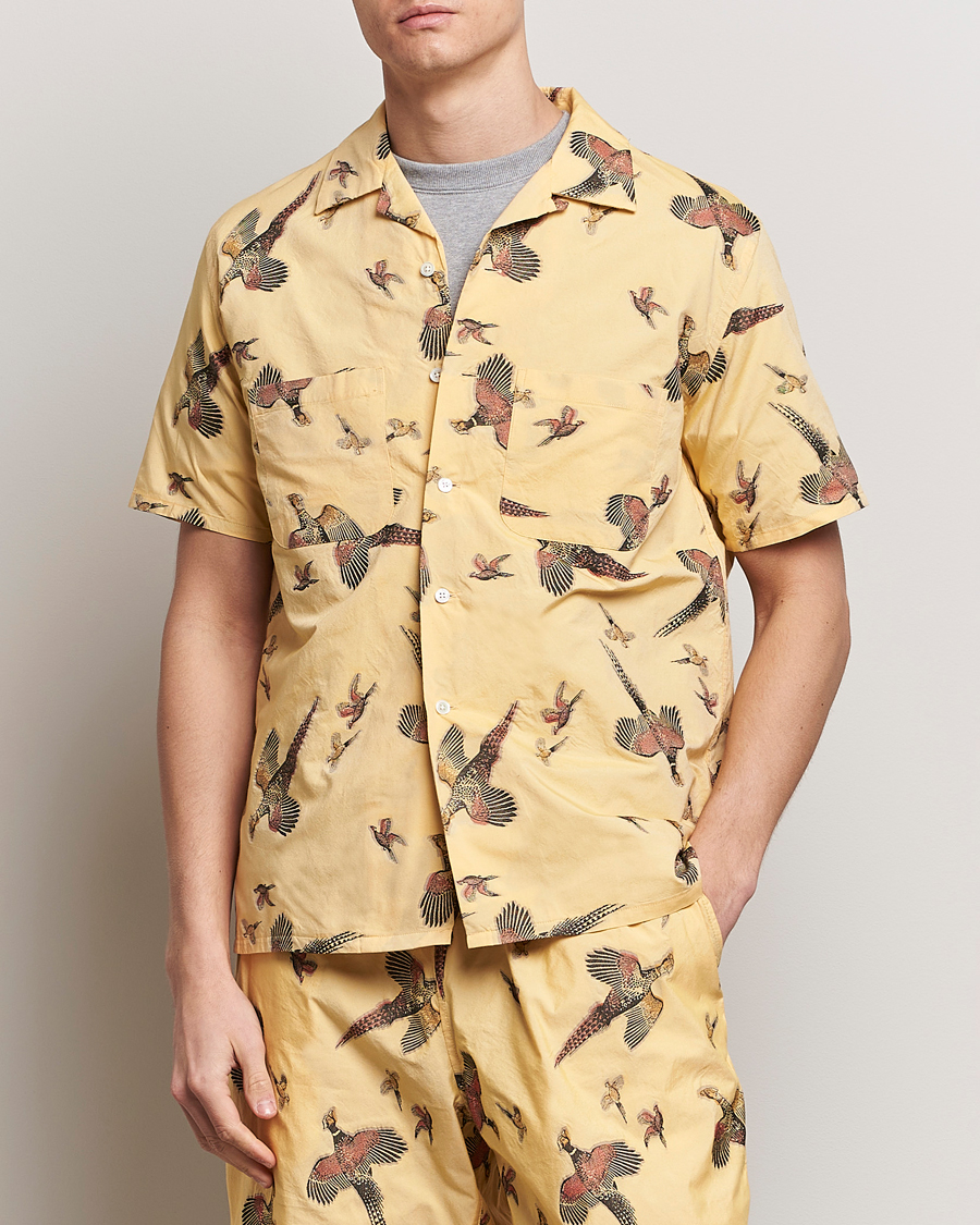 Herre | Nytt i butikken | BEAMS PLUS | Duck Jacquard Camp Collar Shirt Yellow