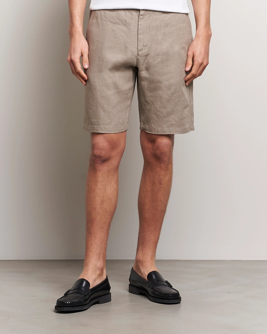 Herre | Linshorts | NN07 | Crown Linen Shorts Greige