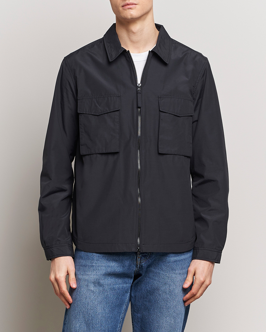 Herr | A Day's March | A Day\'s March | Buxton Nylon Overshirt Black