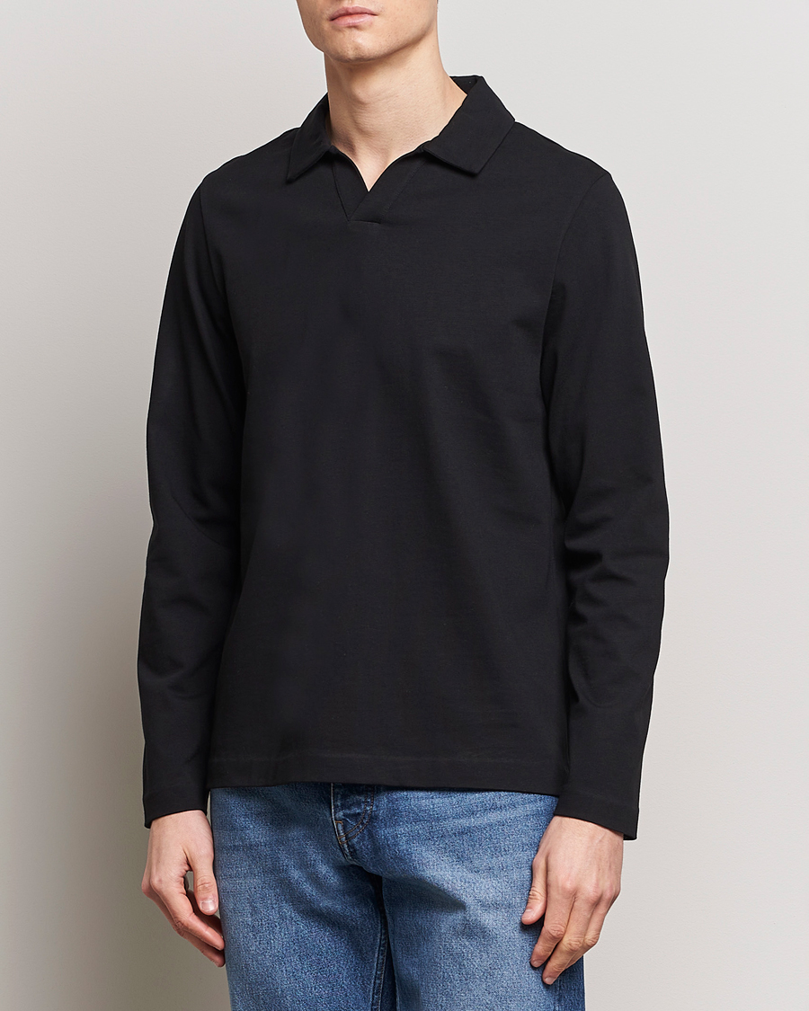 Herre | A Day's March | A Day's March | Branford Long Sleeve Polo Black