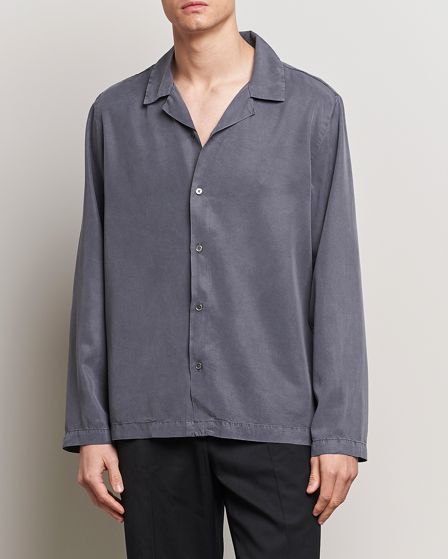 Herre |  | A Day's March | Chase Camp Collar Lyocell Shirt Dark Grey