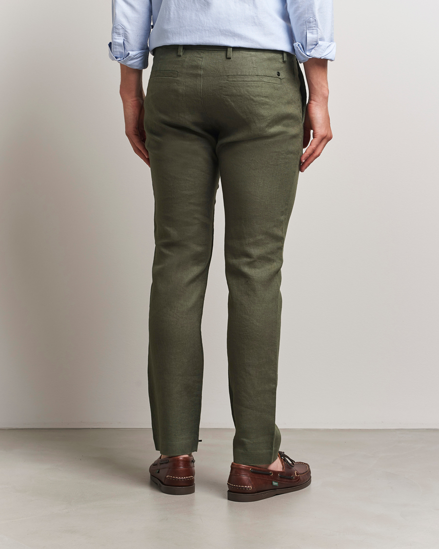 Herre | Bukser | NN07 | Theo Linen Trousers Croc Green