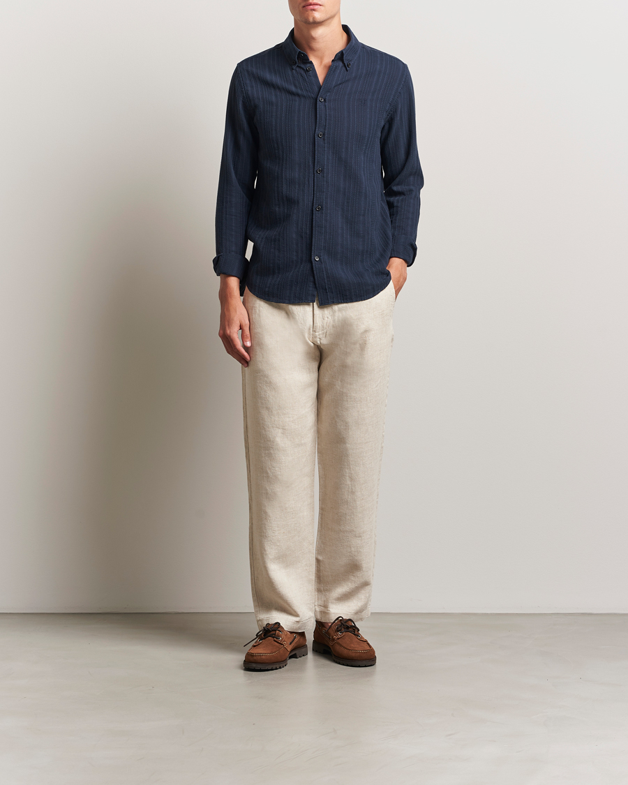 Herre | Bukser | NN07 | Aden Regular Fit Linen Chinos Oat