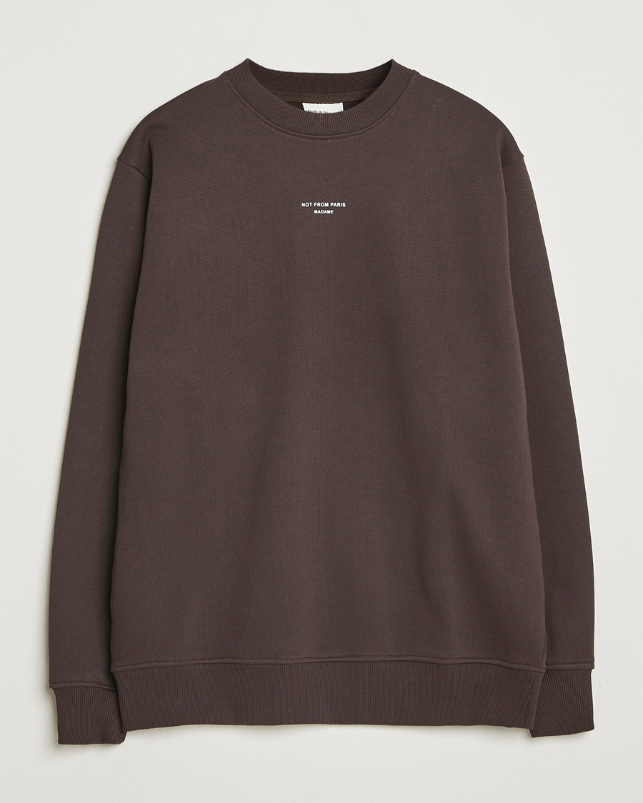Herre | Gensere | Drôle de Monsieur | Classic Slogan Sweatshirt Dark Brown