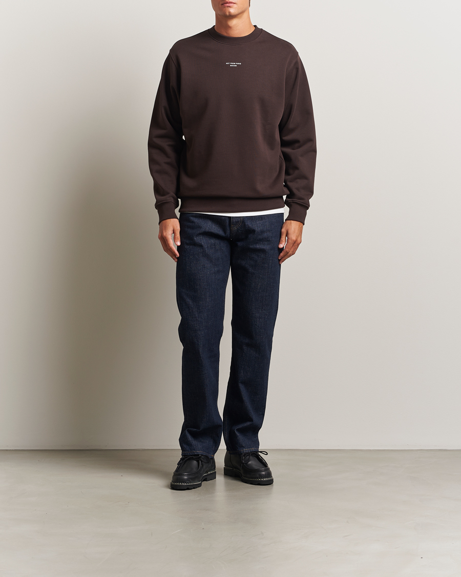 Herre | Gensere | Drôle de Monsieur | Classic Slogan Sweatshirt Dark Brown
