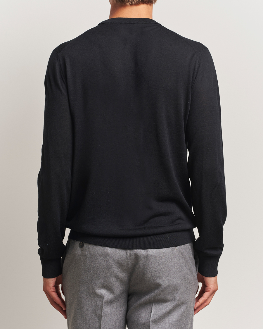 Herre | Gensere | Eton | Merino Knitted Crew Neck Black