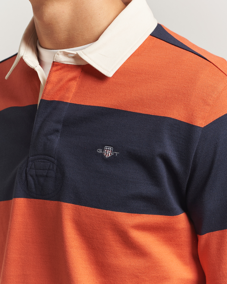 Herre | Gensere | GANT | Striped Heavy Rugger Evening Blue
