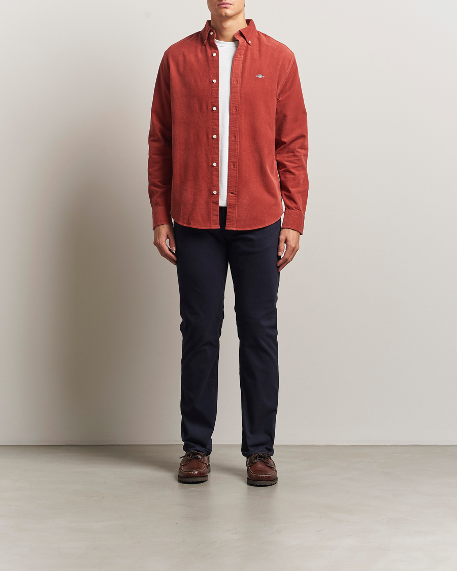 Herre | Skjorter | GANT | Regular Fit Corduroy Shirt Modern Rust