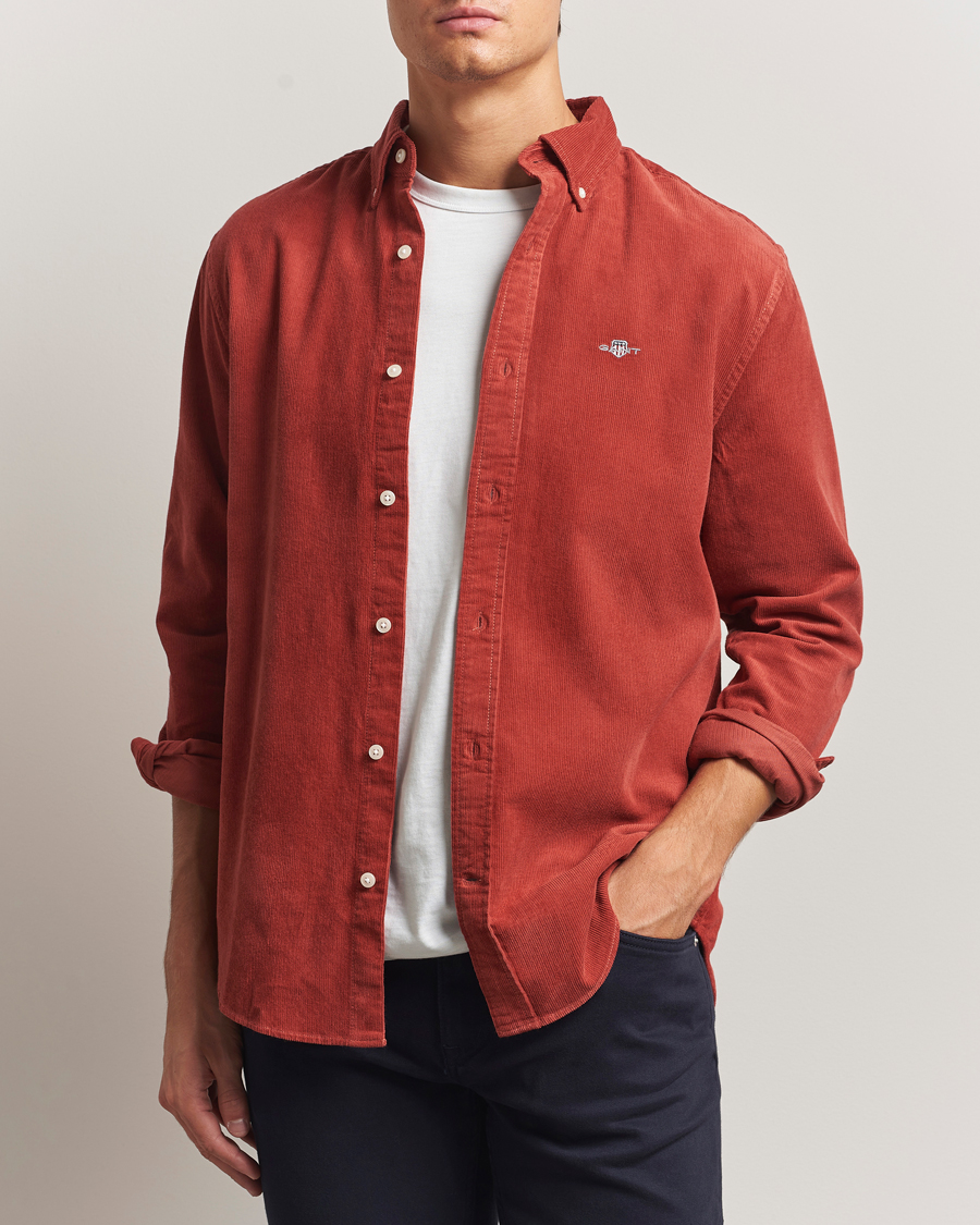 Herre | Skjorter | GANT | Regular Fit Corduroy Shirt Modern Rust