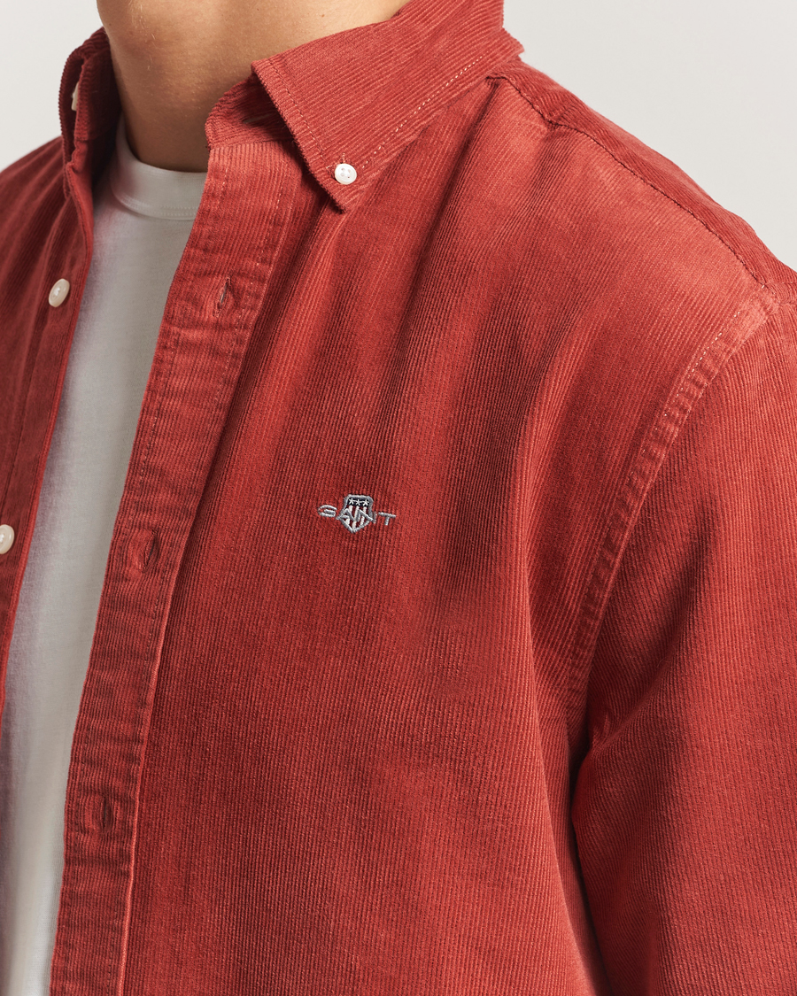 Herre | Skjorter | GANT | Regular Fit Corduroy Shirt Modern Rust