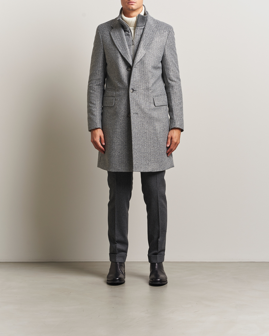 Herre | Jakker | BOSS BLACK | Hyde Wool Bib Coat Silver