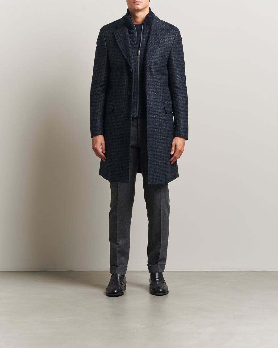 Herre | Jakker | BOSS BLACK | Hyde Wool Bib Coat Dark Blue