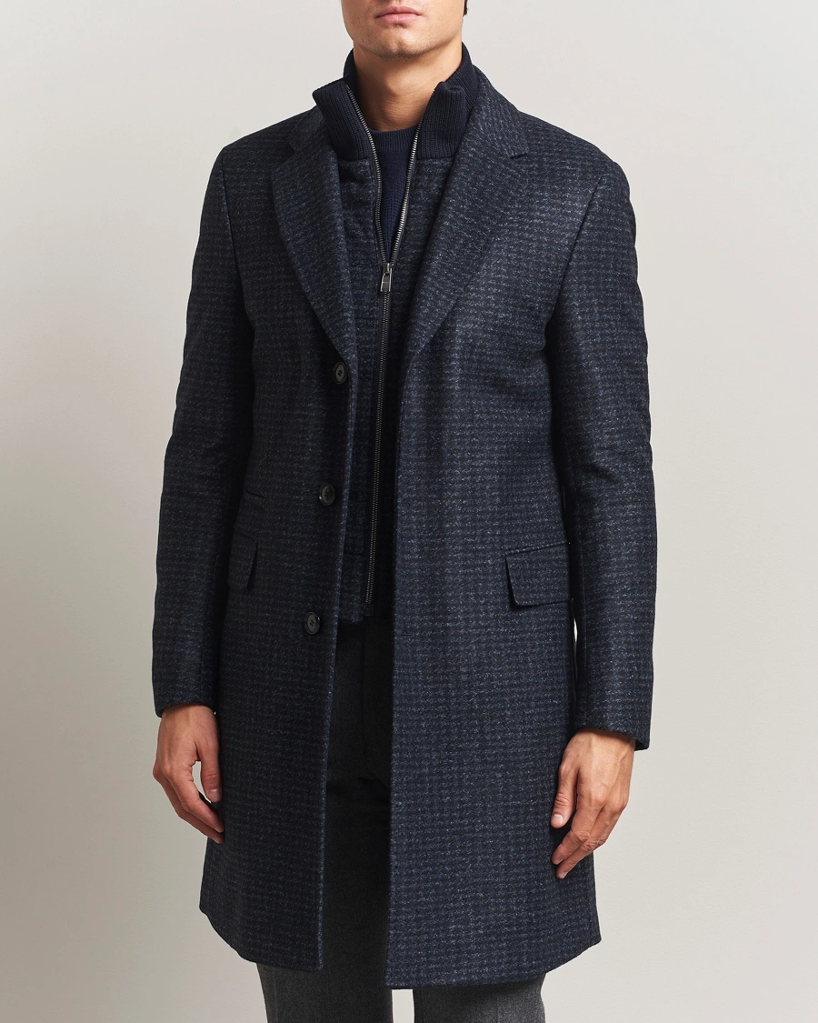 Herre | Jakker | BOSS BLACK | Hyde Wool Bib Coat Dark Blue