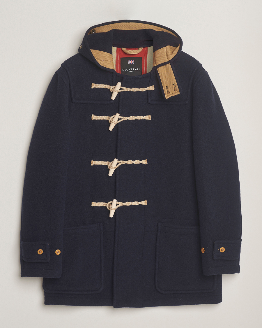 Herre | Jakker | Gloverall | Mid Length Monty Union Jack Duffle Coat Navy