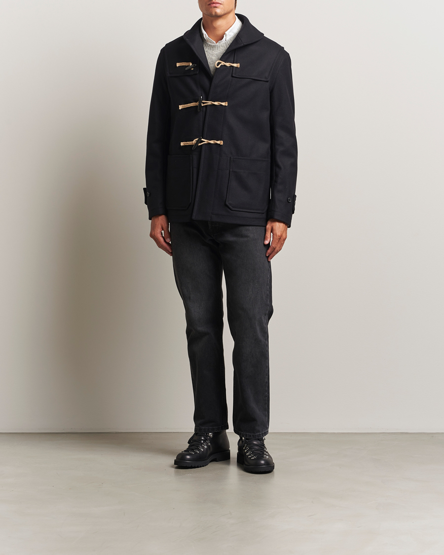 Herre | Jakker | Gloverall | Shawl Collar Duffle Jacket Black