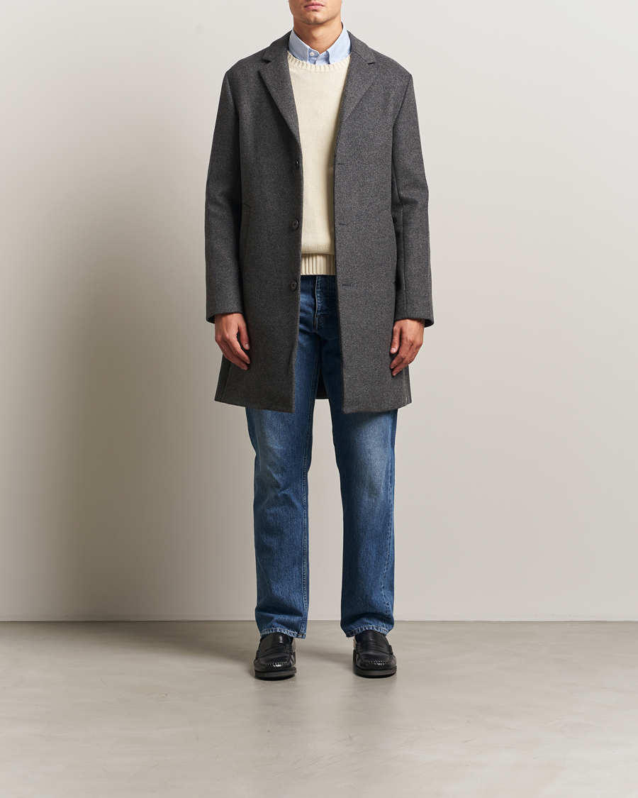 Herre | Jakker | NN07 | Austin Wool Coat Grey Melange