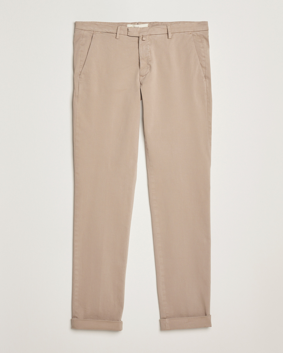 Herre | Bukser | Briglia 1949 | Slim Fit Cotton Stretch Chino Beige