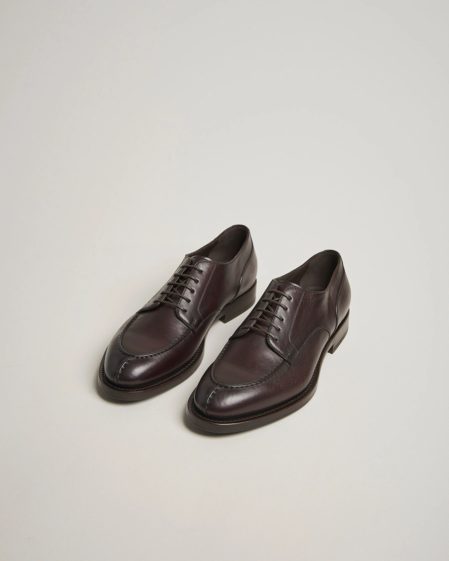 Herre | Derbys | Brunello Cucinelli | Moc Toe Derby Dark Brown Calf