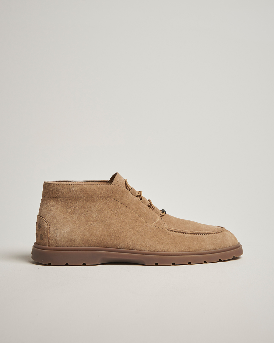 Herre | Støvler | Tod's | Polacco Moc Desert Boots Beige Suede