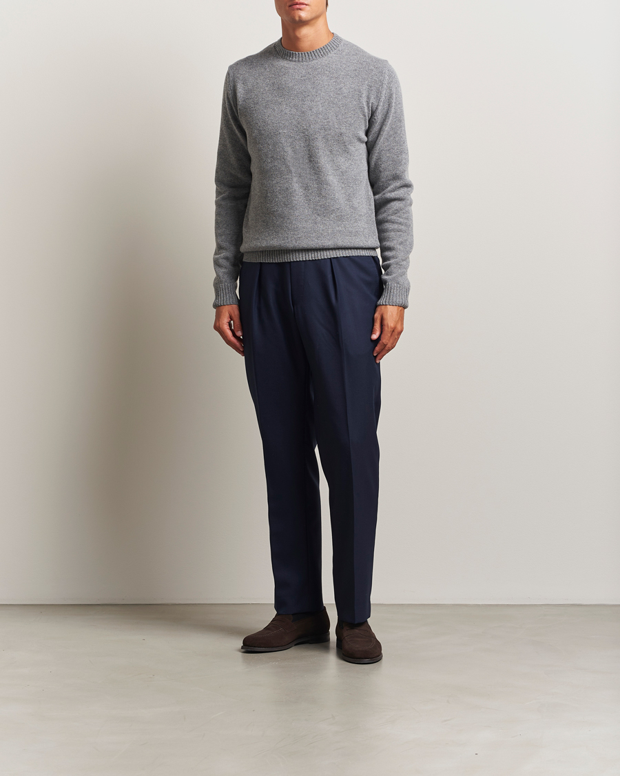 Herre | Gensere | Stenströms | Brushed Merino Crew Neck Grey