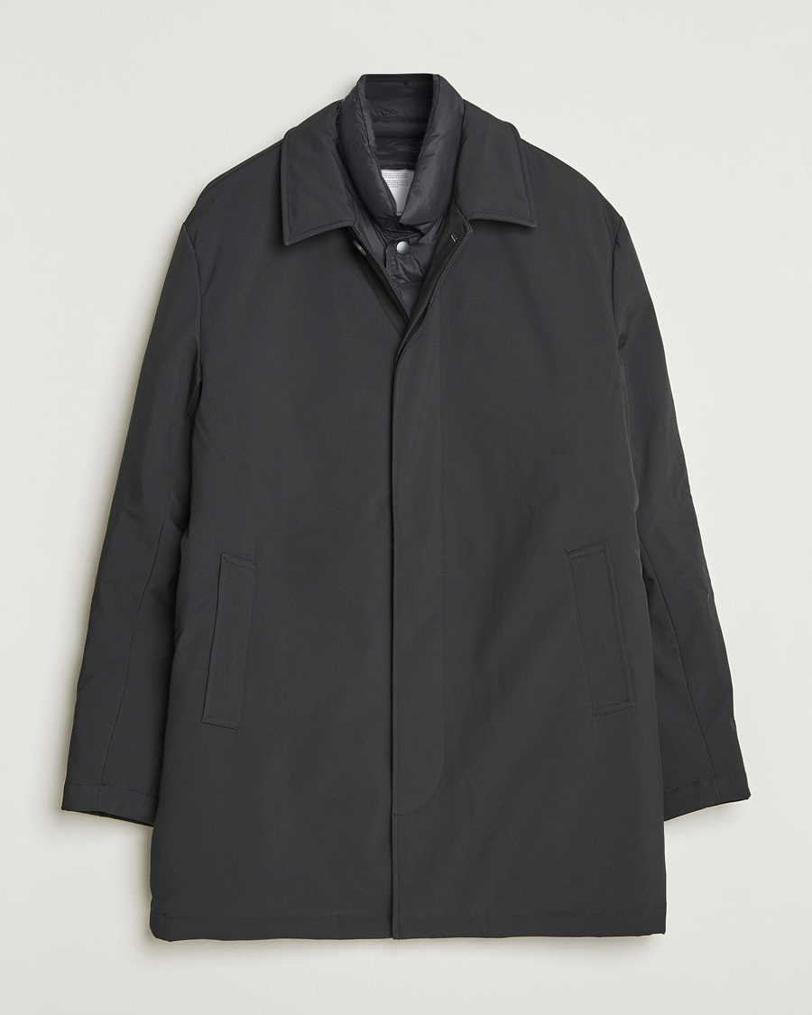 Herre | Jakker | KnowledgeCotton Apparel | Climateshell Padded Carcoat Black
