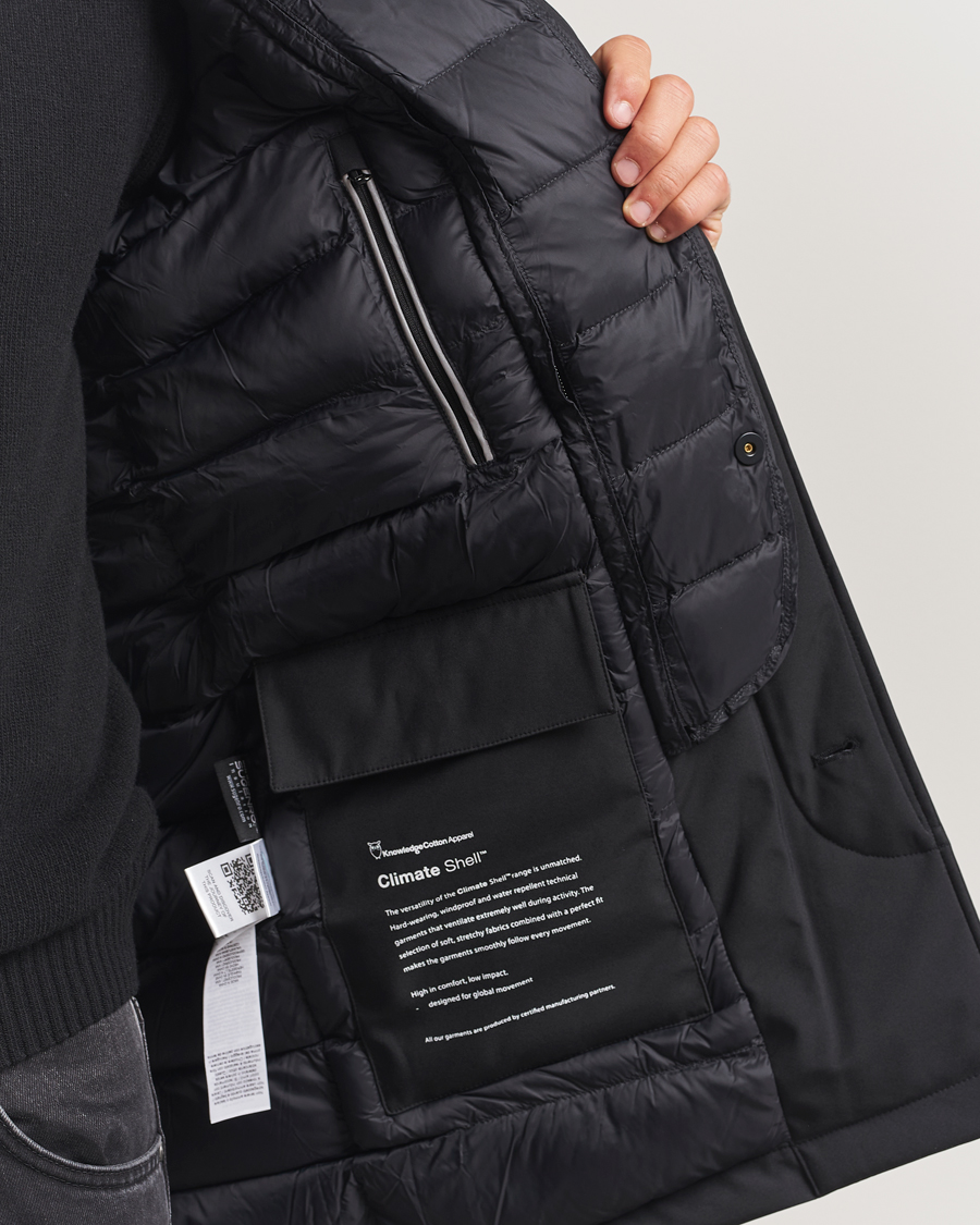Herre | Jakker | KnowledgeCotton Apparel | Climateshell Padded Carcoat Black