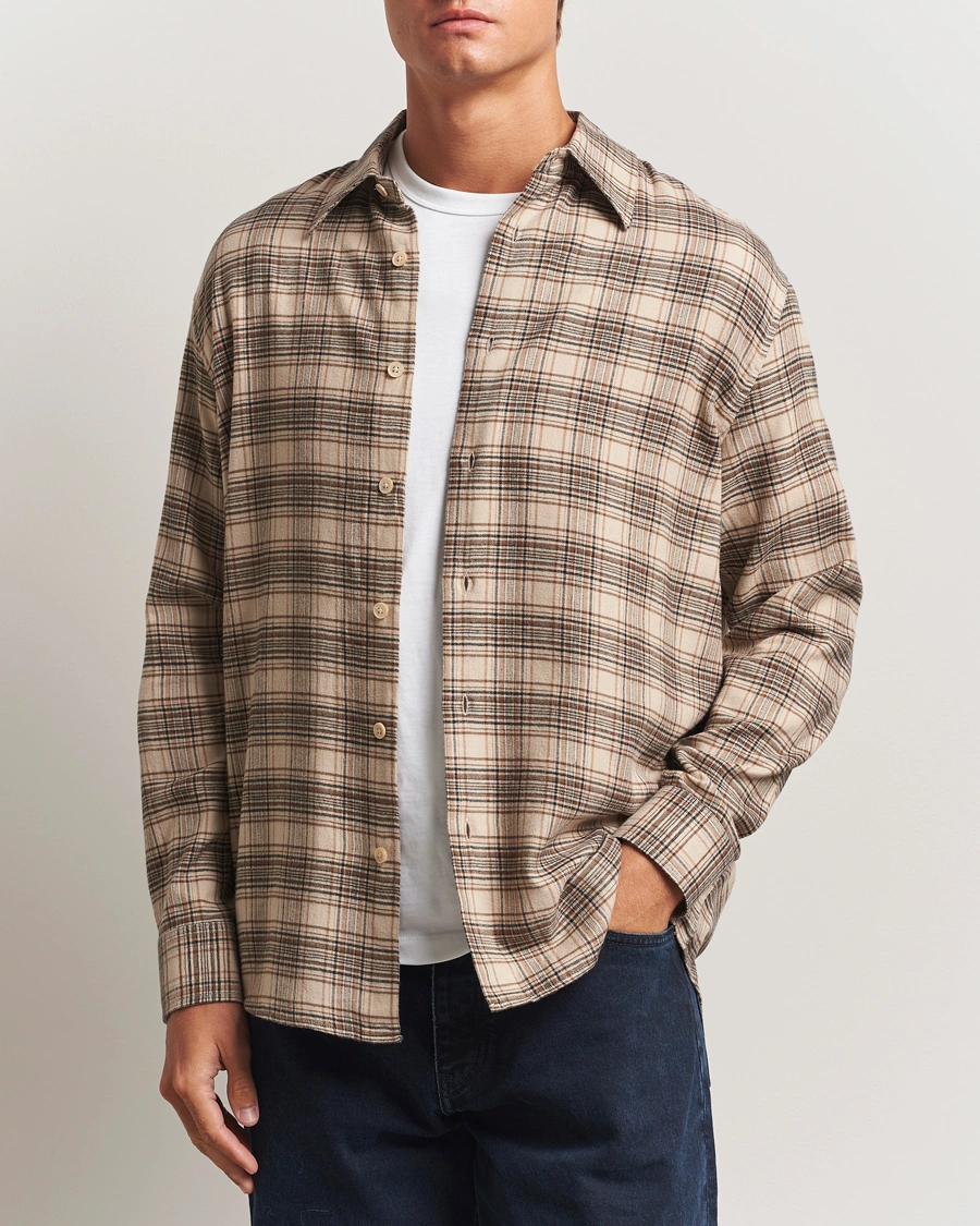 Herre | Skjorter | Sunflower | Studio Shirt Beige Check