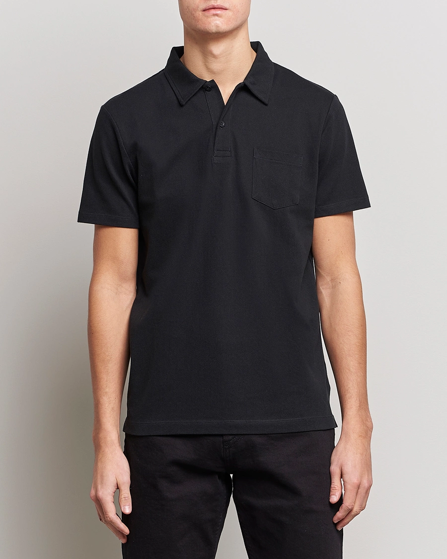 Herre | Klær | Sunspel | Riviera Polo Shirt Black