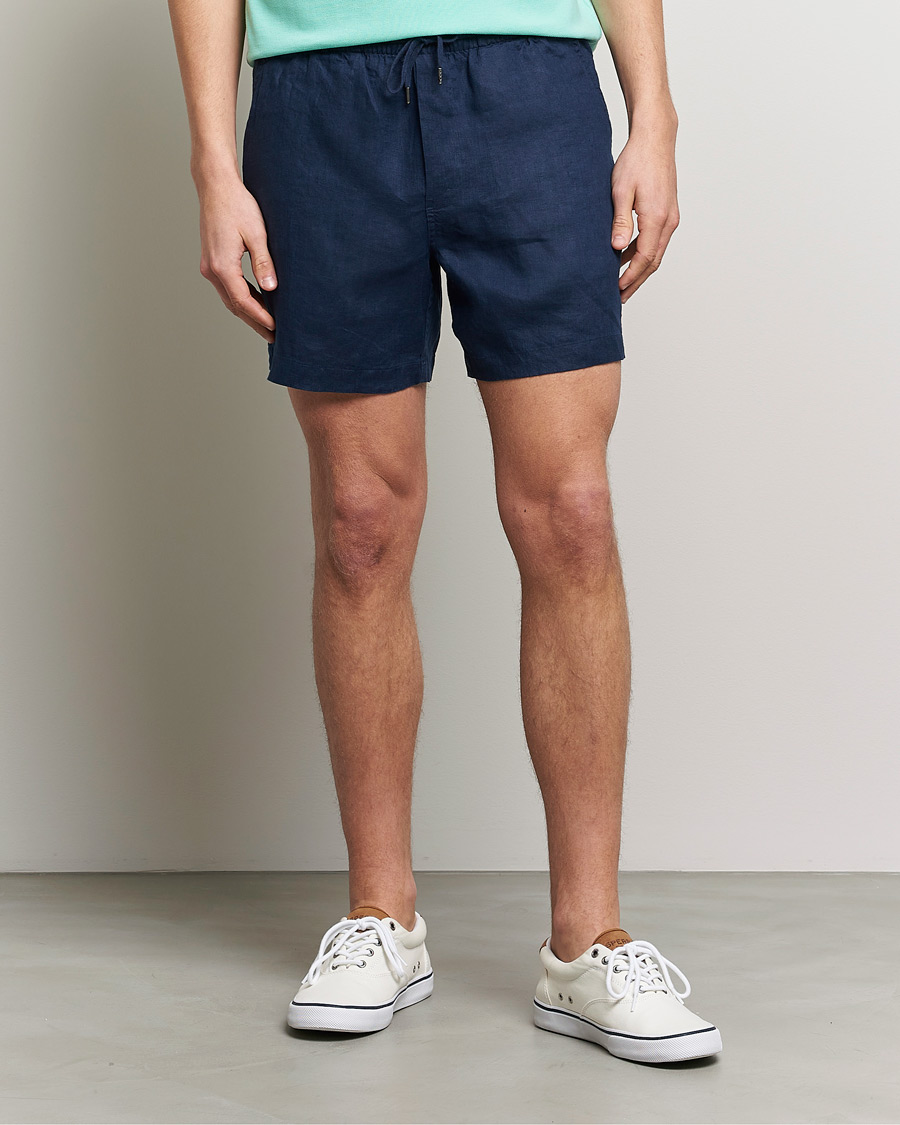 Herre | Only Polo | Polo Ralph Lauren | Prepster Linen Drawstring Shorts Newport Navy