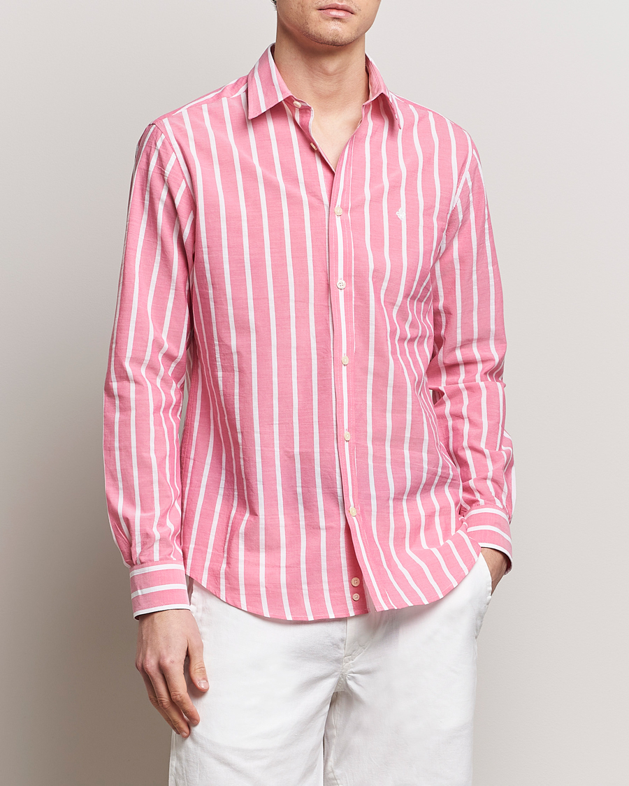 Herre | Klær | Morris | Summer Stripe Shirt Cerise