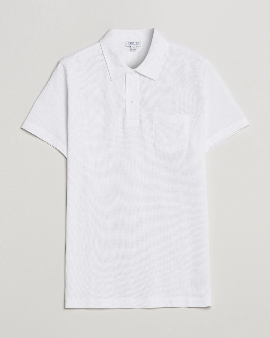 Sunspel Riviera Polo Shirt White – Hvit